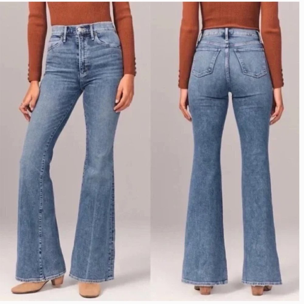 Abercrombie & Fitch The Flare Ultra High Rise size 33/16 LONG